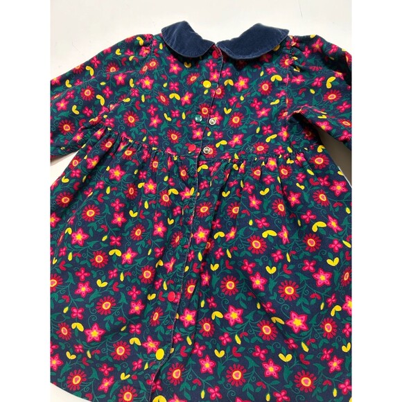 VINTAGE GYMBOREE RAINBOW TAG Girls Medium 2-3 Years Old CORDUROY FLORAL DRESS - Picture 9 of 12